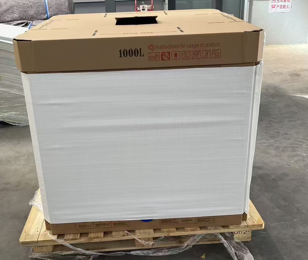 Складной Бумажный IBC-пакет Объемом 1000 Л, Пригодный Для Контакта С Пищевыми Продуктами, С Внутренним Мешком Для Пальмового Масла.